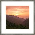 Sunset In The Smokies. Framed Print