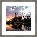 Sunset Island In Chaparral Lake Horizontal Framed Print