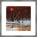 Sunset Just Around The Bend Framed Print