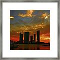 Sunset Miami Filtered Framed Print