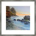 Sunset Mystic Beach Framed Print