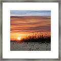 Sunset On Dauphin Dunes - Sunset On Gulf Coast Beach Framed Print