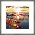 Sunset On Ice Framed Print