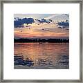 Sunset On Lake Mattoon Framed Print