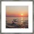 Sunset On Lake Michigan Framed Print