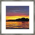 Sunset On The Bay Island Heights Nj Framed Print