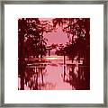 Sunset On The Bayou Atchafalaya Basin Louisiana Framed Print