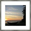 Sunset On The Beach In Vietnam Framed Print