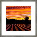 Sunset On The Farm Framed Print