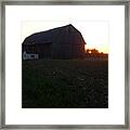 Sunset On The Farm Framed Print