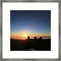 Sunset On The Mauna Kea Observatories Framed Print