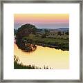 Sunset On The River Framed Print