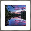 Sunset On The Wallkill River Framed Print