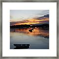 Sunset On Vinalhaven Maine Framed Print