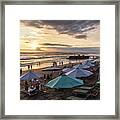 Sunset Over Canggu Beach In Bali Framed Print