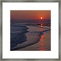 Sunset Over Exmouth Beach Framed Print