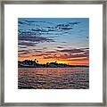Sunset Over Huntington Harbour Framed Print
