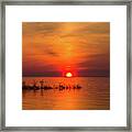 Sunset Over Lake Michigan Framed Print