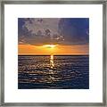 Sunset Over The Gulf Of Mexico Framed Print