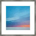 Sunset Over The Ocean Framed Print