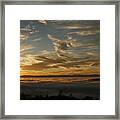 Sunset Over The Valley Fog Framed Print