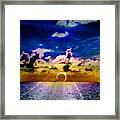 Sunset Over The Water Framed Print