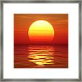 Sunset Over Tranqual Water Framed Print