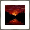 Sunset Over Wetlands Framed Print