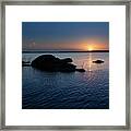 Sunset Over Wilson Lake Framed Print