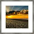 Sunset Puka Beach Framed Print