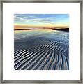 Sunset Ripples And Antelope Island Framed Print