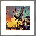 Sunset Sail Framed Print