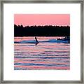 Sunset Skiing Framed Print