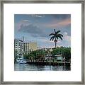 Sunset South Florida Canal Framed Print