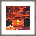 Sunset Without Swan Framed Print