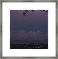 Super Moon And Lightning Strike Torrey Pines San Diego California Framed Print