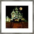 Super Moon Over Carson Mansion Framed Print