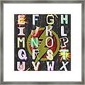 Superhero Alphabet Framed Print