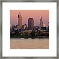 Supermoon Over Cleveland Framed Print