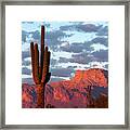 Superstitions Mt Pink Custom Pano Framed Print