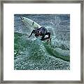 Surfing Steamers Framed Print