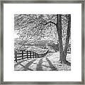 Sussex County Sunset In Black And White Framed Print