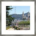 Sutro Tower And St Ignatius Church San Francisco California 5d3278 Square Framed Print