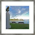 Swampscott Yacht Club Swampscott Ma Pier Eagle Statue Framed Print