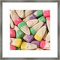 Sweet Treats - Pastel Candy Corn Framed Print