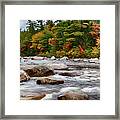 Swift River Runs Through Fall Colors Framed Print