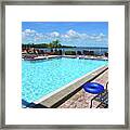 Swimming Pool And Ocean Framed Print