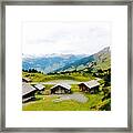 Swiss Mountain View Framed Print