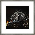 Sydney Harbor Bridge At Night Framed Print