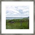 Tables By The Ocean Framed Print